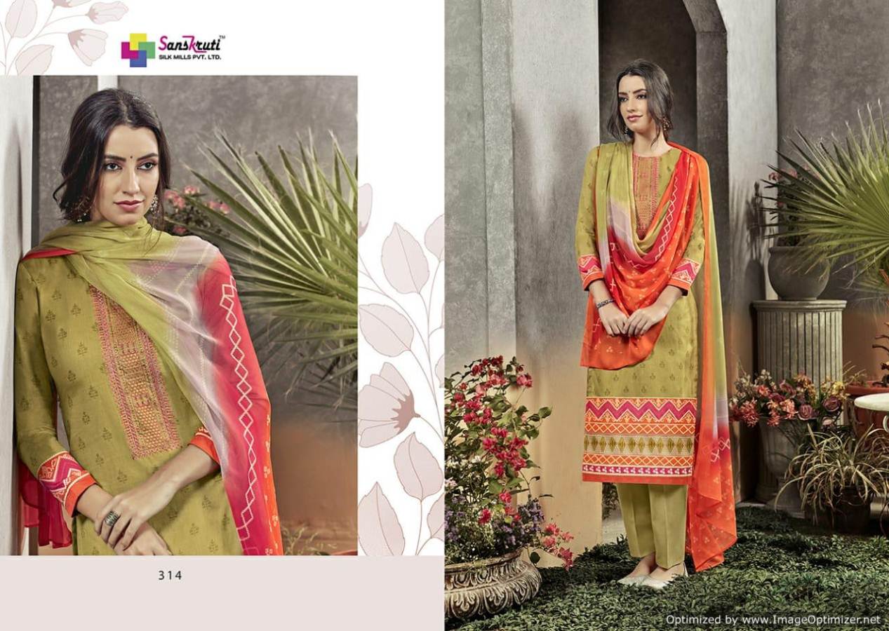 Sahara Vol 3 By Sanskruti Pure Jam Silk Designer Dress Material Collection