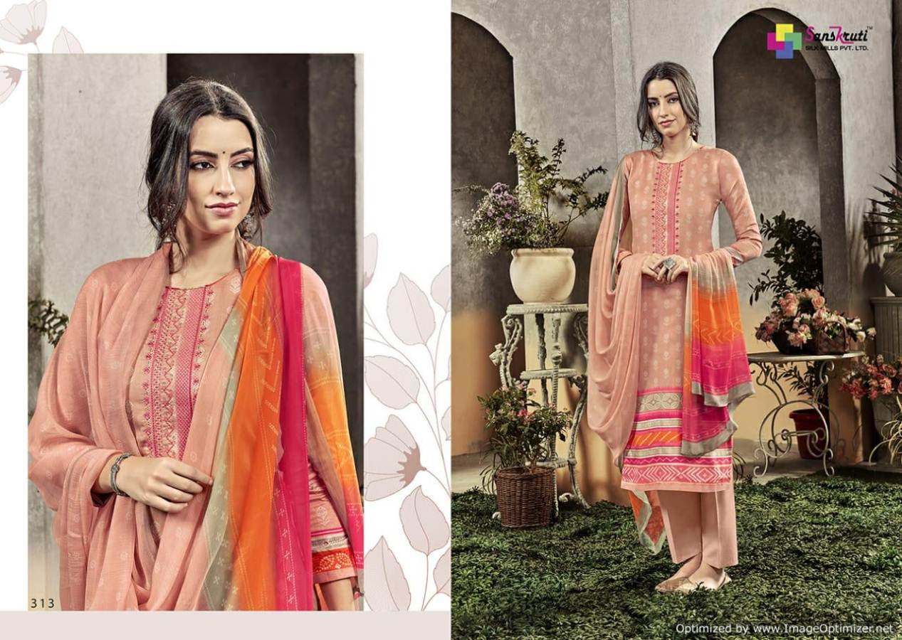 Sahara Vol 3 By Sanskruti Pure Jam Silk Designer Dress Material Collection