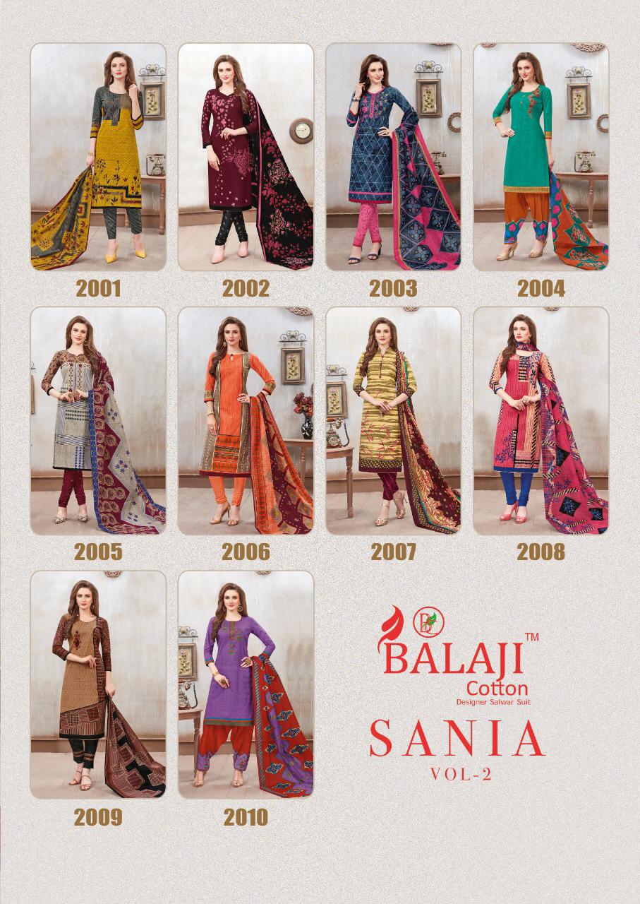 Sania Vol 2 By Balaji Fashion Cotton Printed Dress Materials