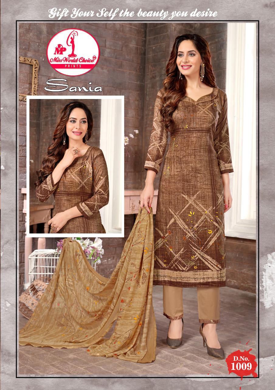 Saniya Vol 1 By Miss World Printed Cotton Dress Material Collection