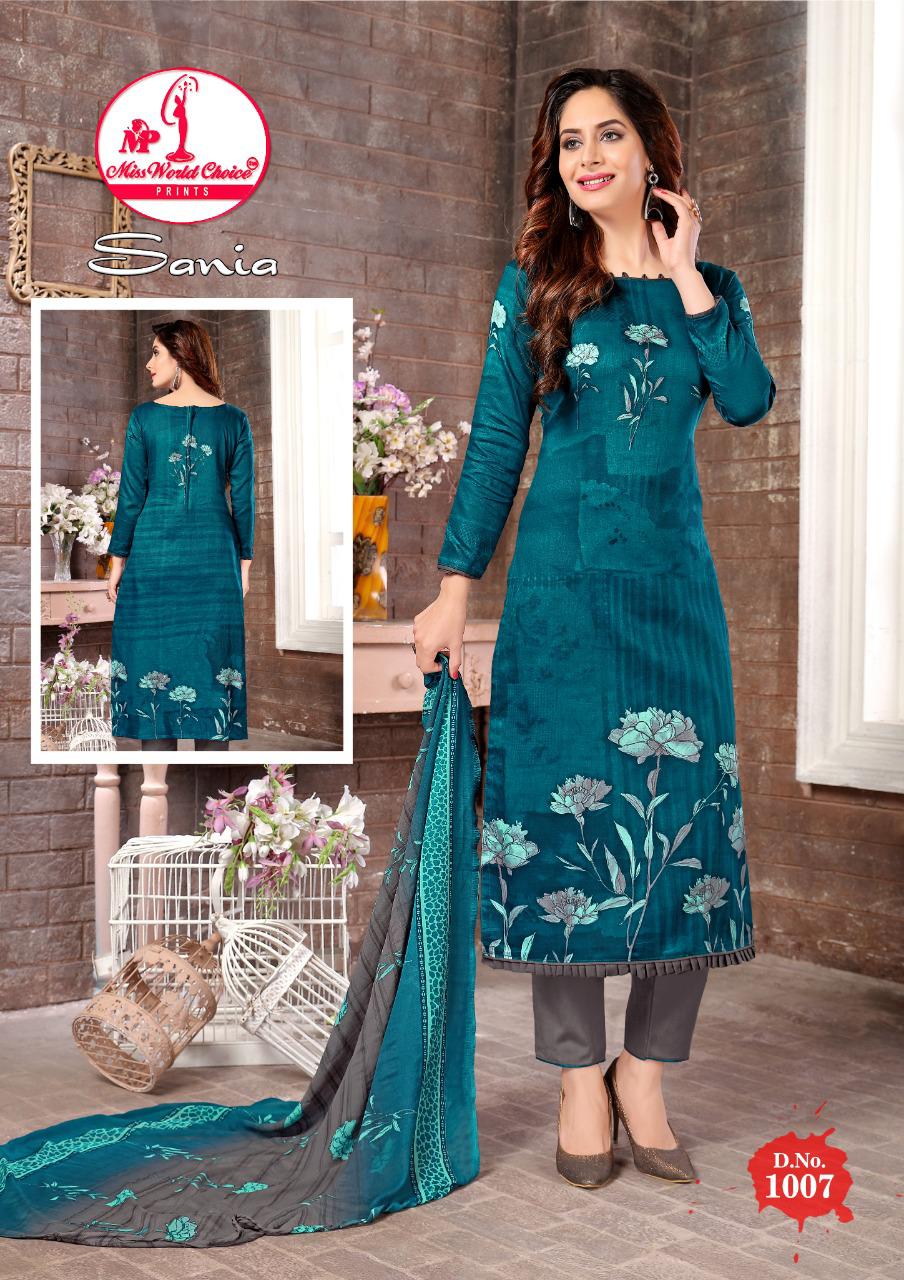 Saniya Vol 1 By Miss World Printed Cotton Dress Material Collection