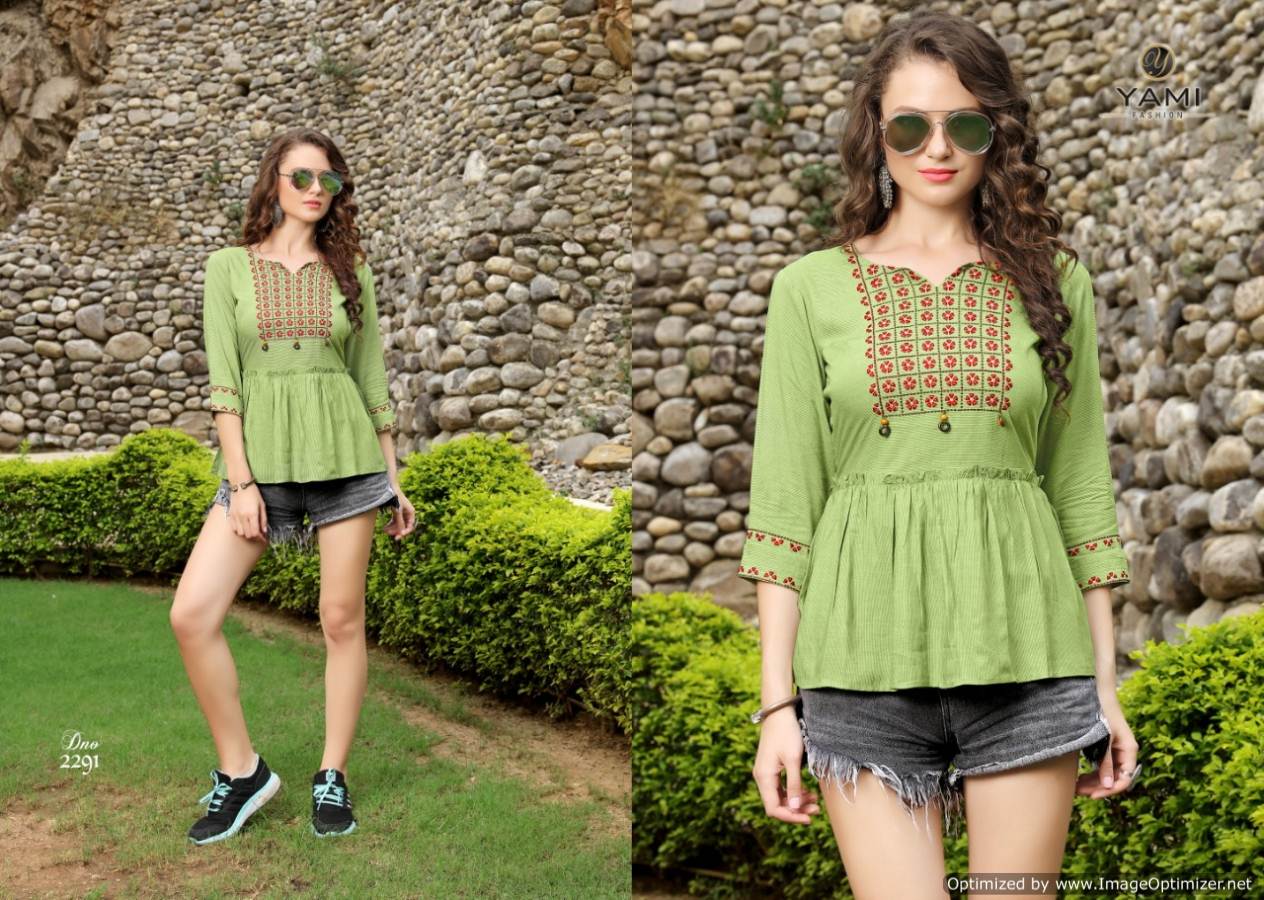 Topsy Vol 5 By Yami  Designer Rayon Short Top Collection