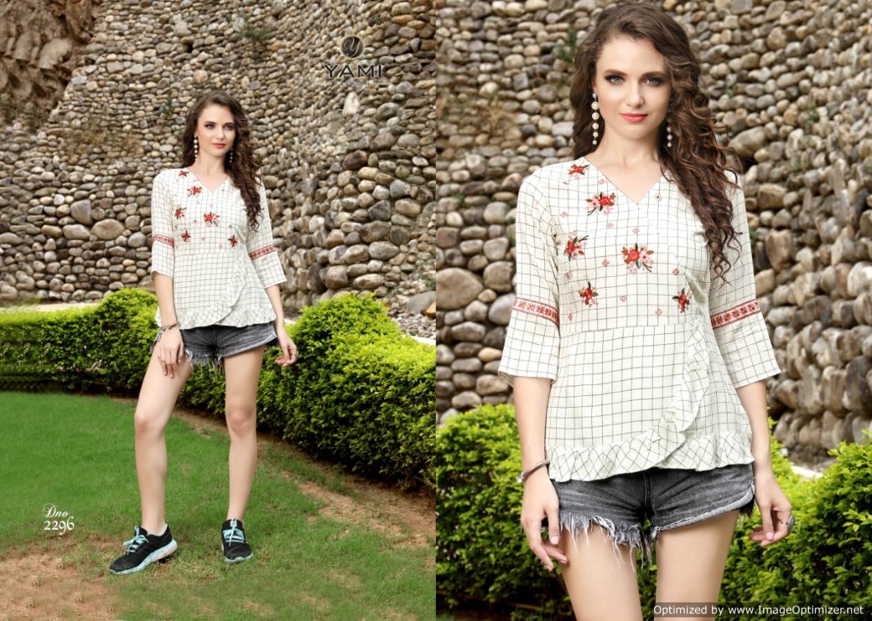 Topsy Vol 5 By Yami  Designer Rayon Short Top Collection