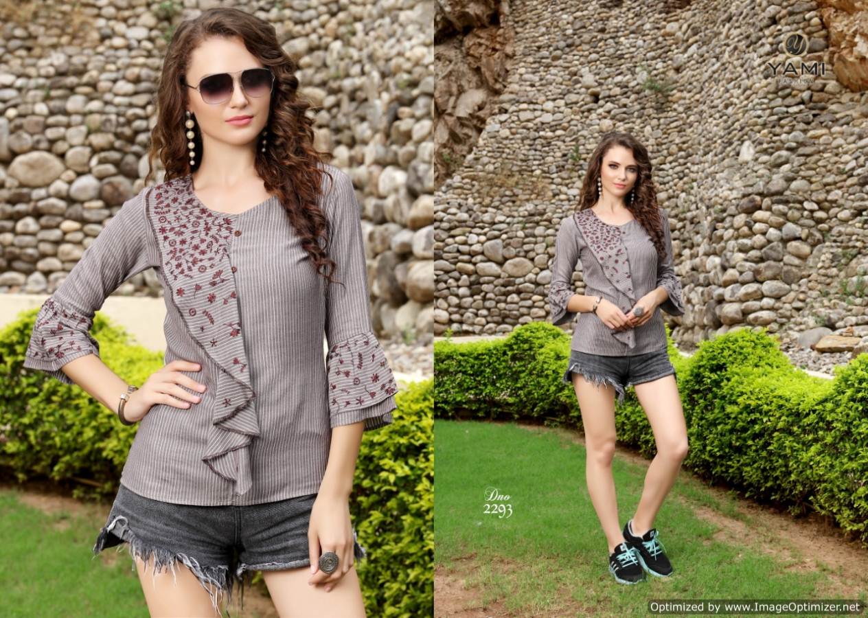 Topsy Vol 5 By Yami  Designer Rayon Short Top Collection