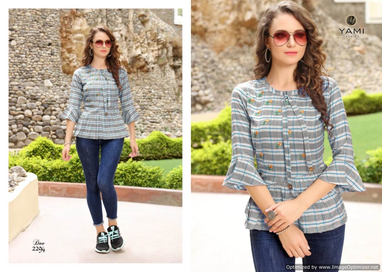 Topsy Vol 5 By Yami  Designer Rayon Short Top Collection