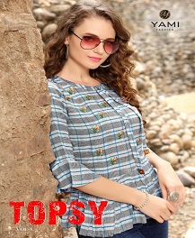 Topsy Vol 5 By Yami  Designer Rayon Short Top Collection
