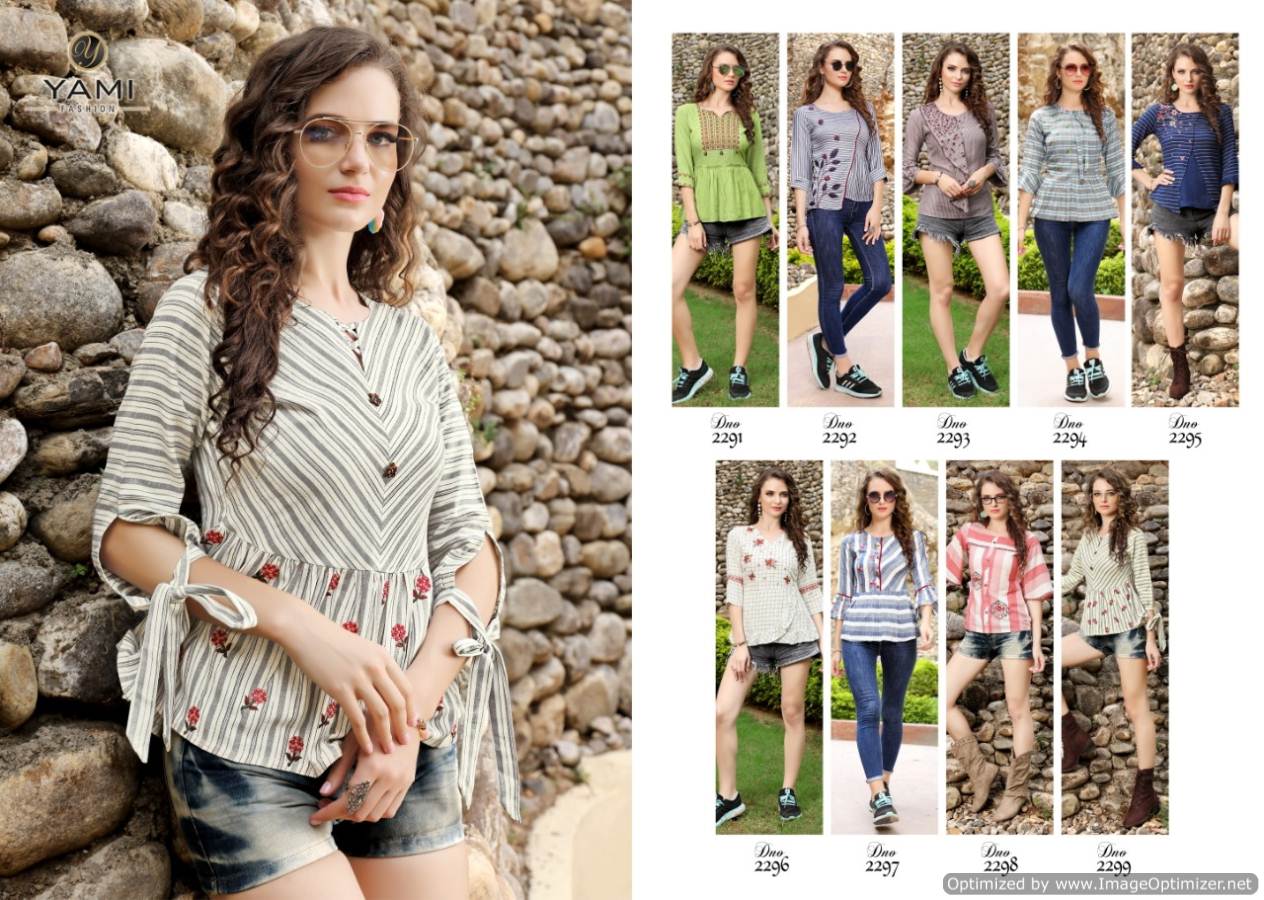 Topsy Vol 5 By Yami  Designer Rayon Short Top Collection