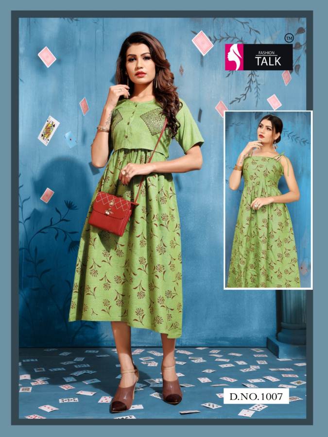 Tucute By Fashion Talk Heavy Rayon Jacket Style Western Kurti Catalogue
