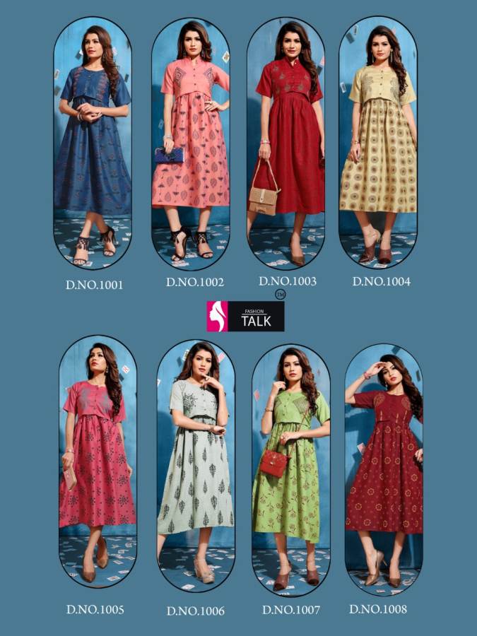Tucute By Fashion Talk Heavy Rayon Jacket Style Western Kurti Catalogue