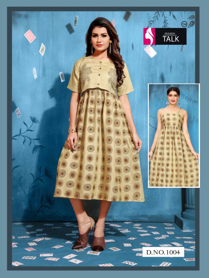 Tucute By Fashion Talk Heavy Rayon Jacket Style Western Kurti Catalogue