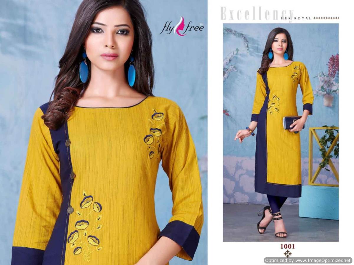 Vogue By Fly Free Heavy Cambric Cotton Printed Kurti Collection