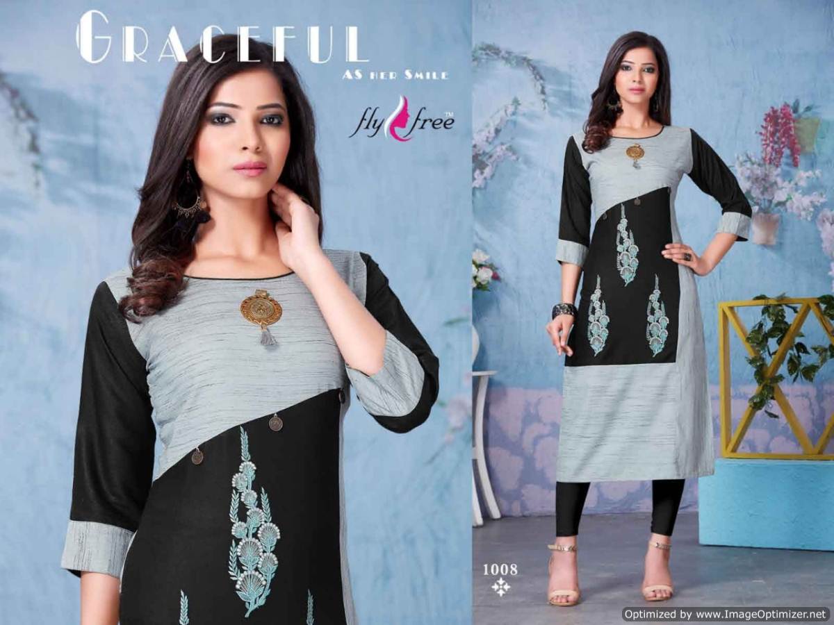 Vogue By Fly Free Heavy Cambric Cotton Printed Kurti Collection