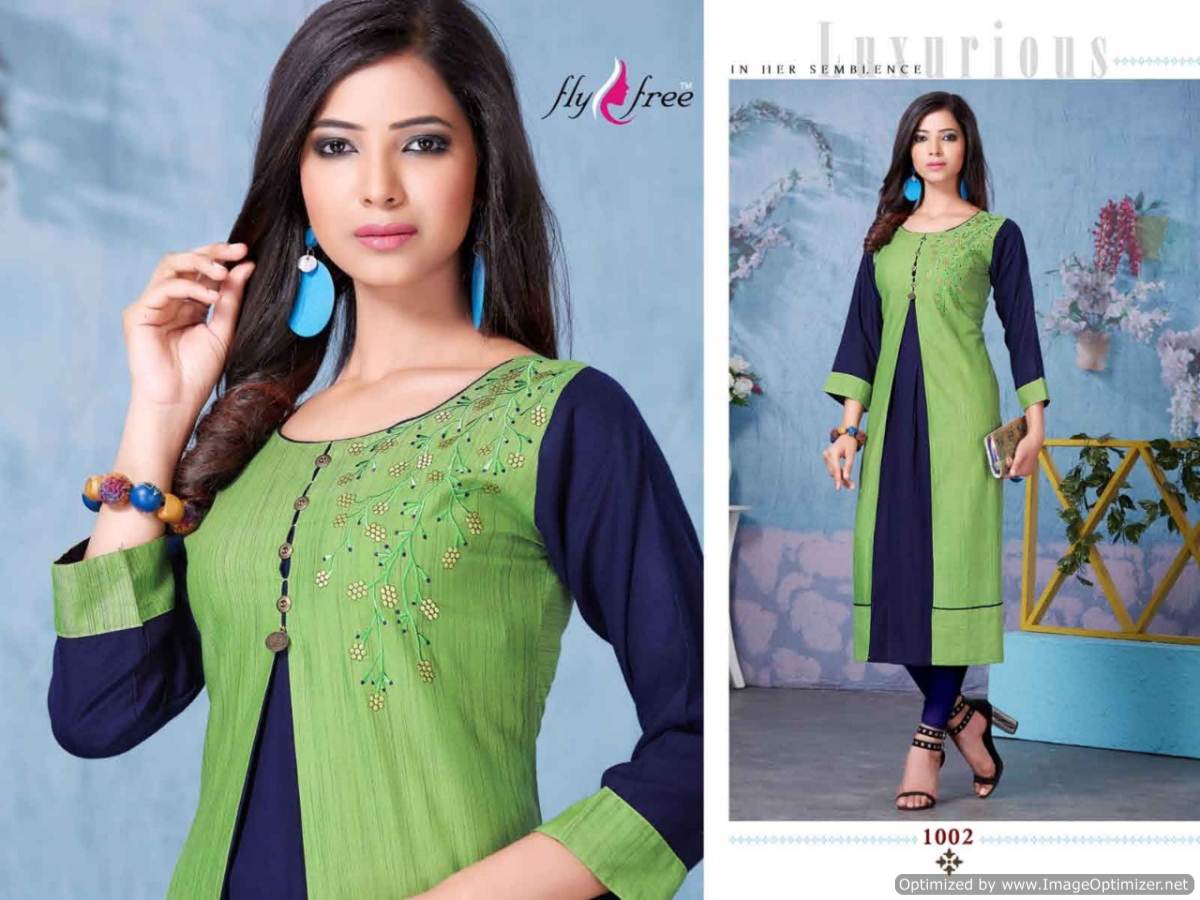 Vogue By Fly Free Heavy Cambric Cotton Printed Kurti Collection