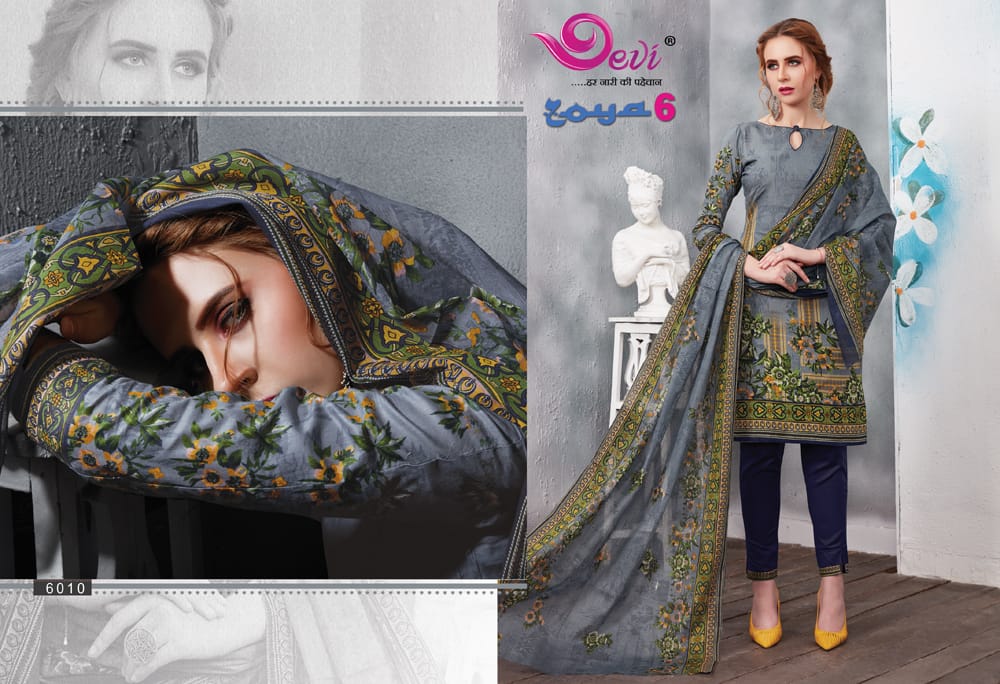 Zoya Vol 6 By Devi Pure Cotton Printed Dress Material Catalogue