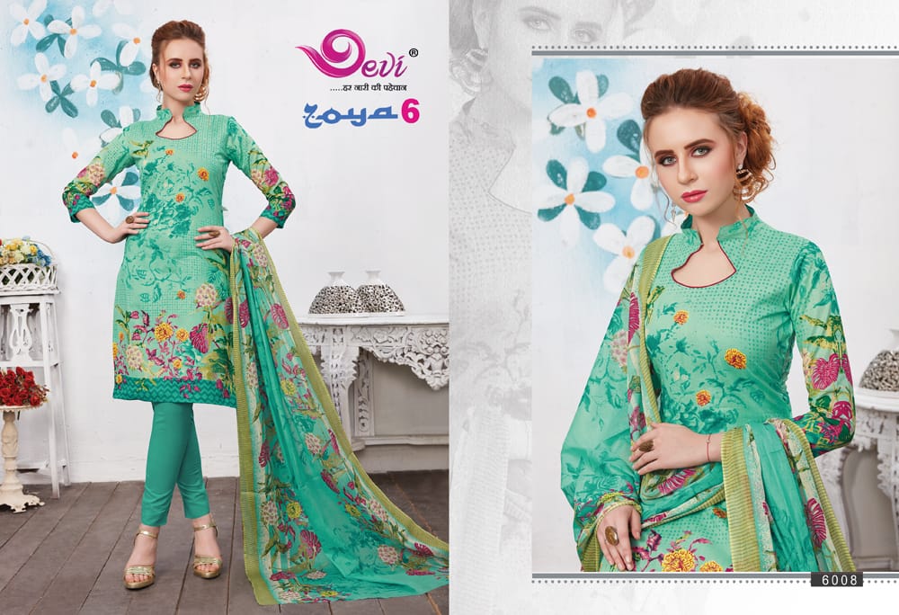 Zoya Vol 6 By Devi Pure Cotton Printed Dress Material Catalogue
