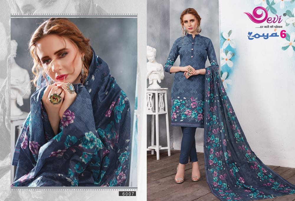 Zoya Vol 6 By Devi Pure Cotton Printed Dress Material Catalogue
