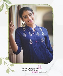 Basics Vol 9 By Aakara Straight Style Kurtis Catalogue