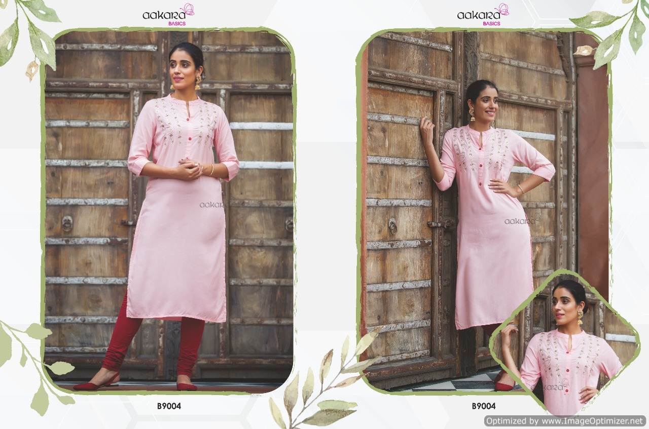 Basics Vol 9 By Aakara Straight Style Kurtis Catalogue
