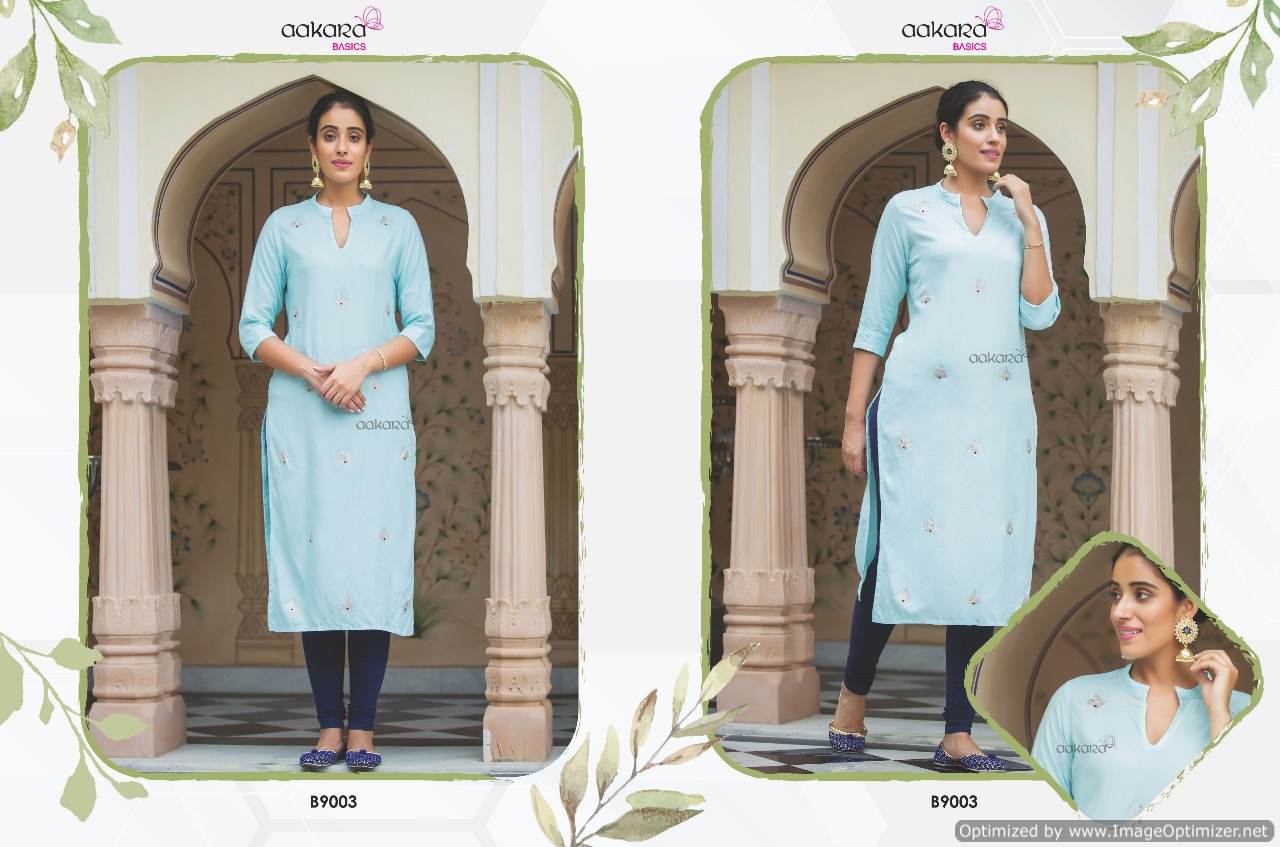 Basics Vol 9 By Aakara Straight Style Kurtis Catalogue