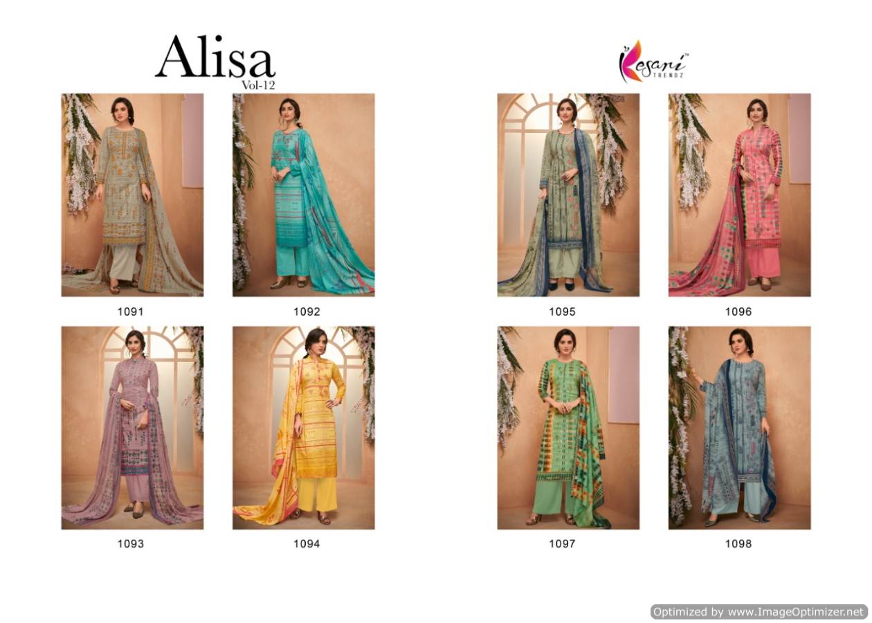 Alisa Vol 12 By Kesari Cotton Dress Material Catalogue