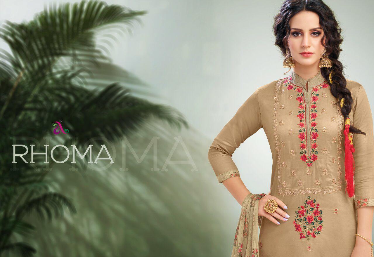Rhoma By Angroop Plus Jam Cotton Designer Dress Material