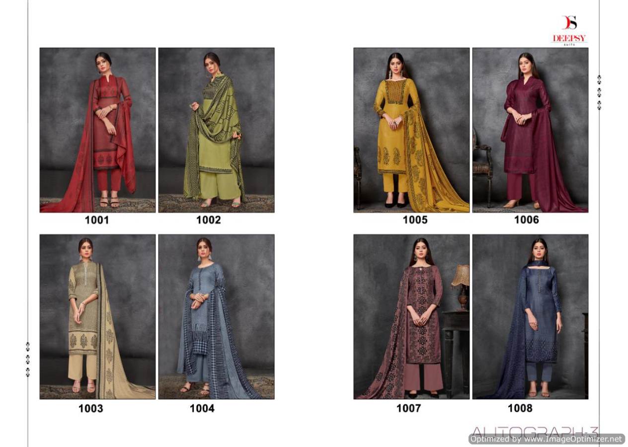 Autograph Vol 3 By Deepsy  Pure Cotton Printed Dress Material Catalogue