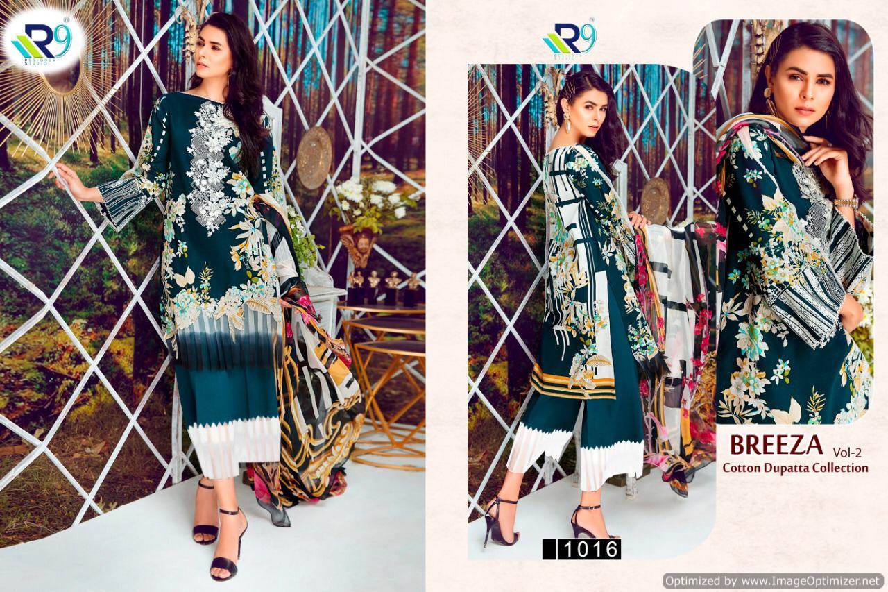 Breeza Vol 2 By R9 Heavy Satin With Cotton Pakistani Salwar Collection