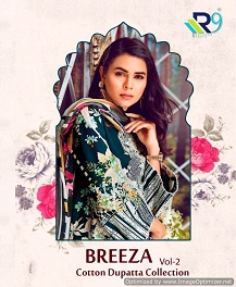 Breeza Vol 2 By R9 Heavy Satin With Cotton Pakistani Salwar Collection