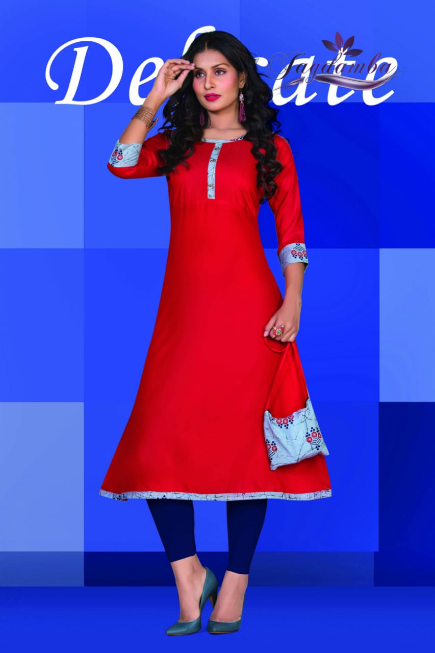 Jagdamba By Carron Kurtis With Pursh Casual Wear Kurtis Collection