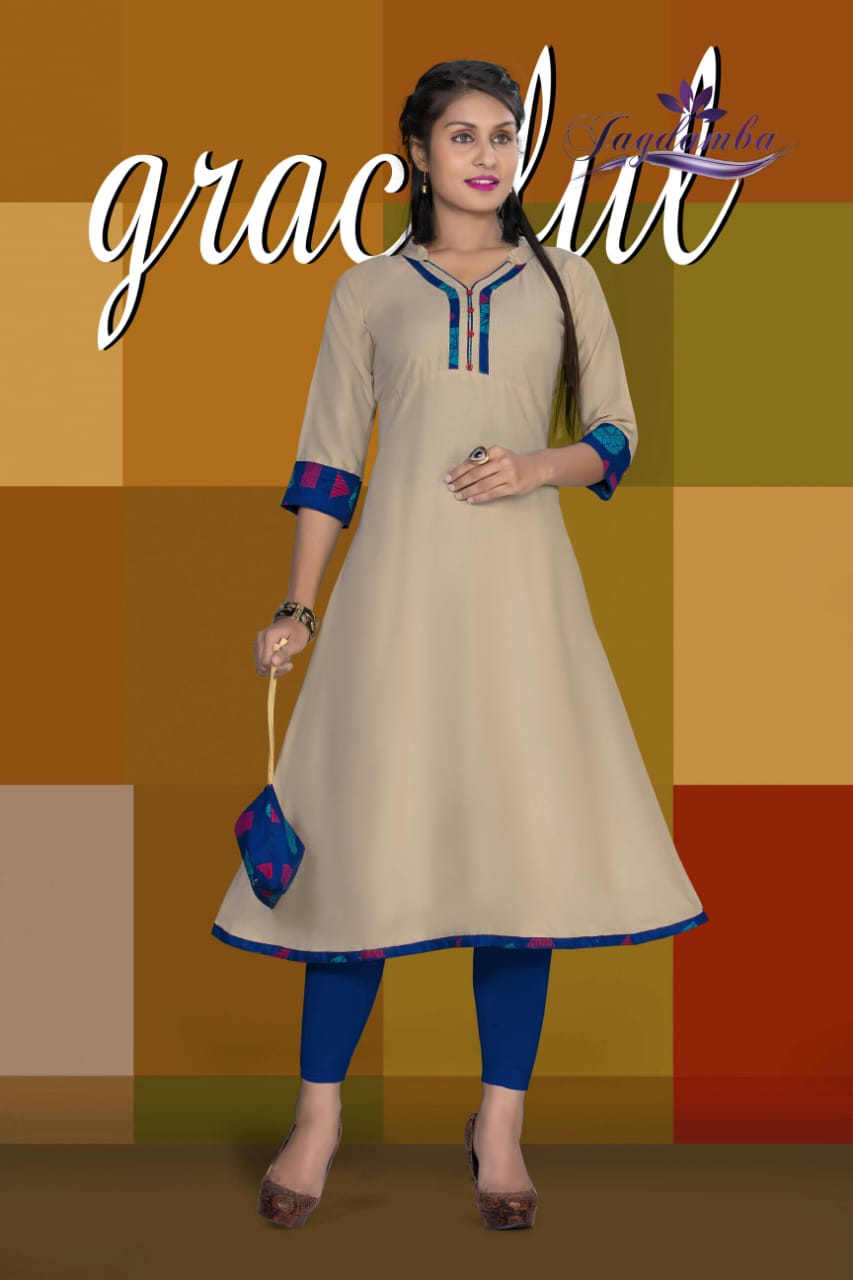 Jagdamba By Carron Kurtis With Pursh Casual Wear Kurtis Collection