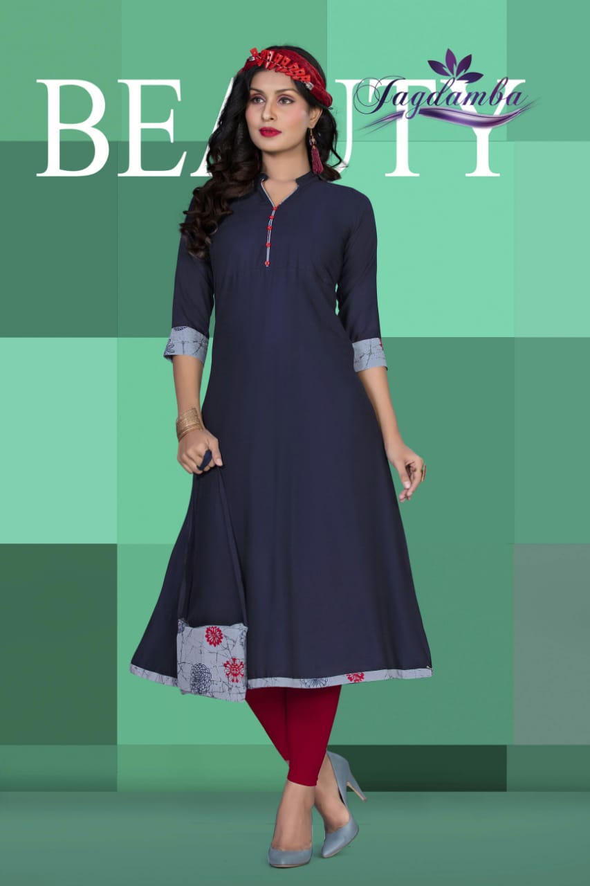 Jagdamba By Carron Kurtis With Pursh Casual Wear Kurtis Collection
