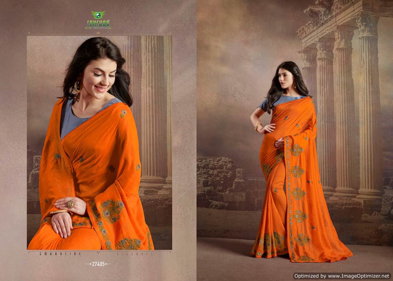 Check Mate By Sanskar Designer Chiffon Wedding Saree Catalogue