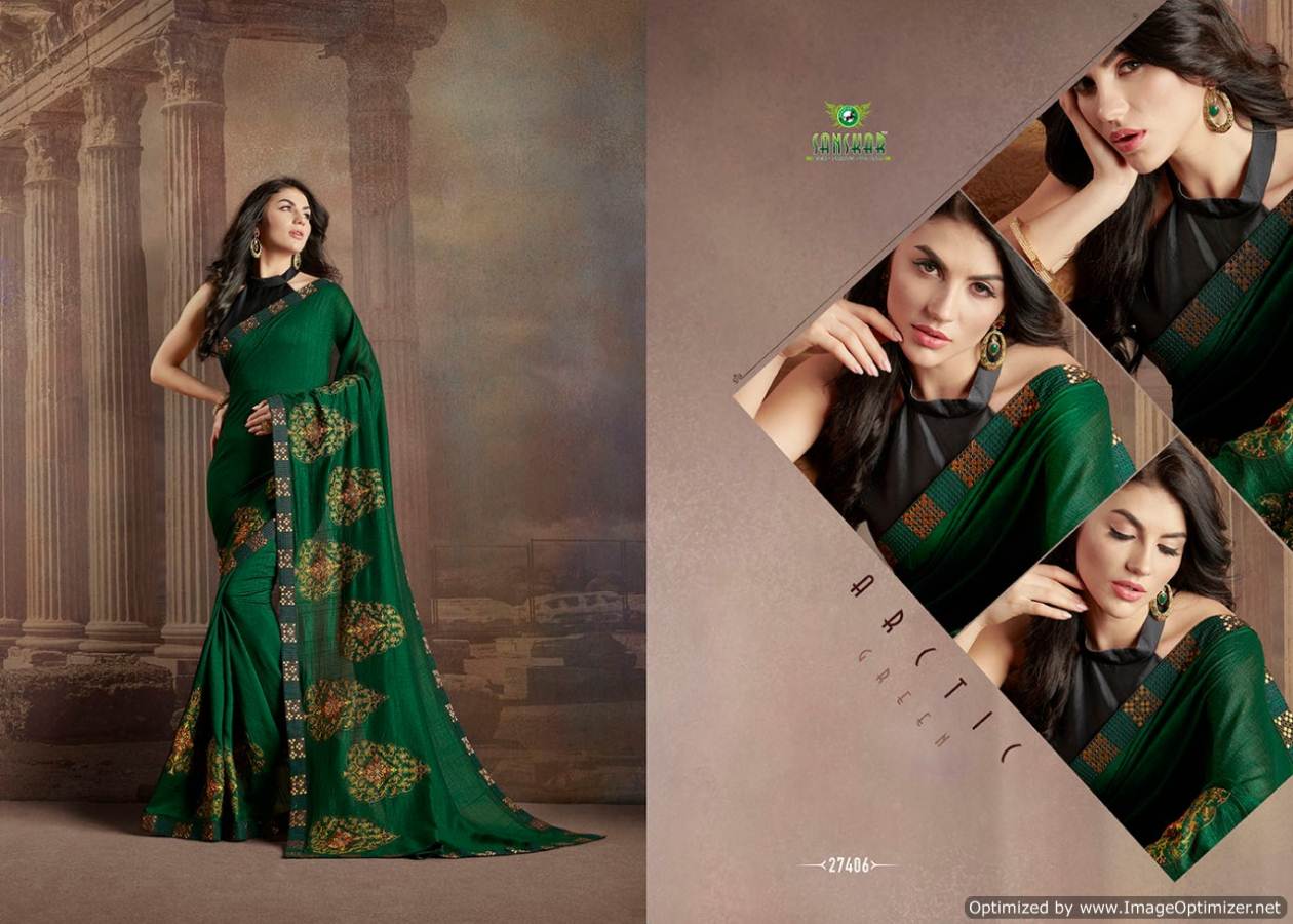 Check Mate By Sanskar Designer Chiffon Wedding Saree Catalogue