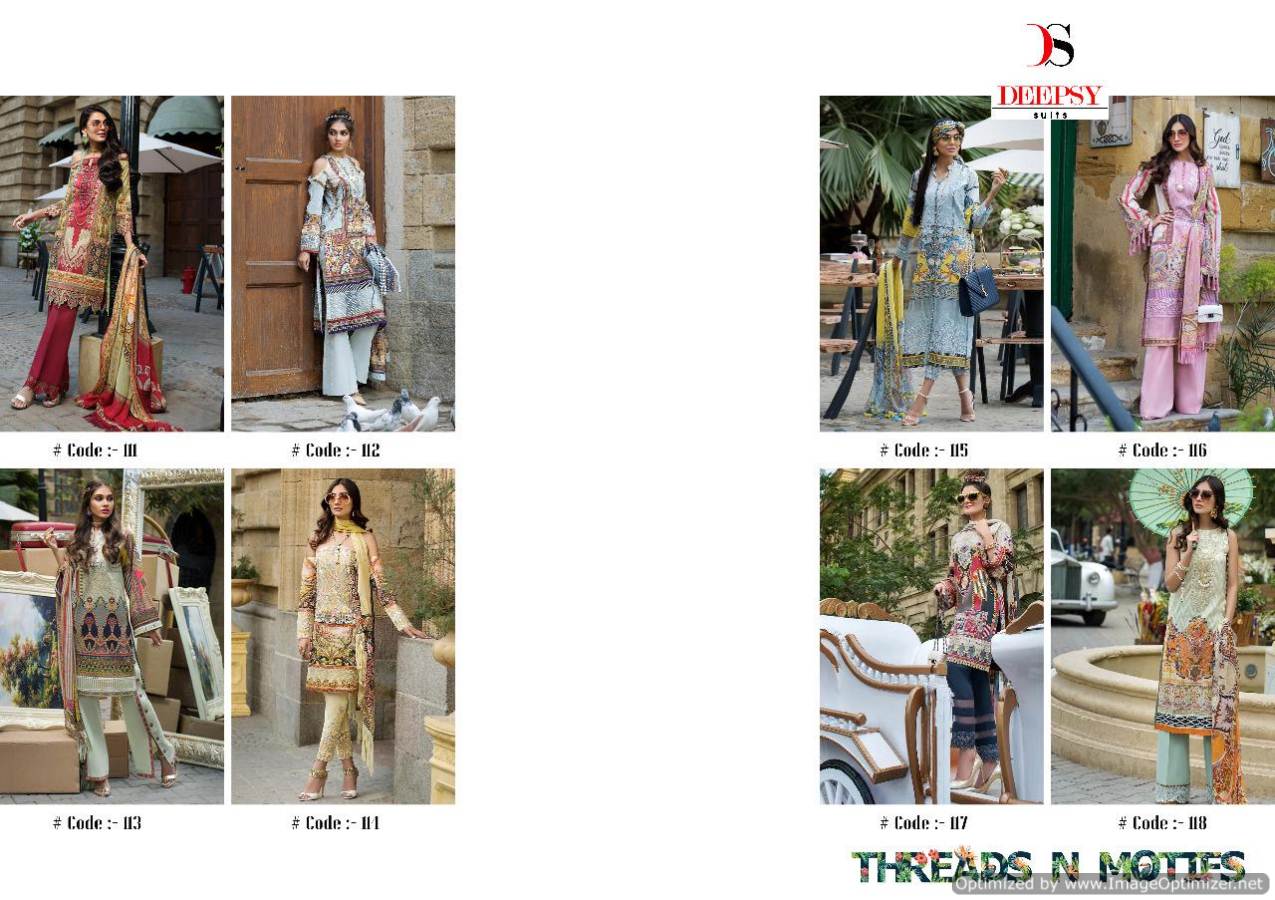 Thread N Motif By Deepsy Pure Cotton Pakistani Salwar Suits