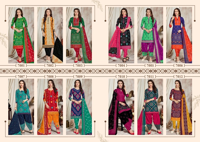 Bandhani Vol 7 By Deeptex Printed Cotton Dress Material Catalogue