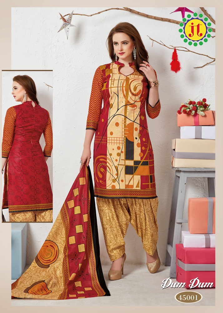 Dumdum Vol 45 By Jt Printed Cotton Dress Material Catalogue