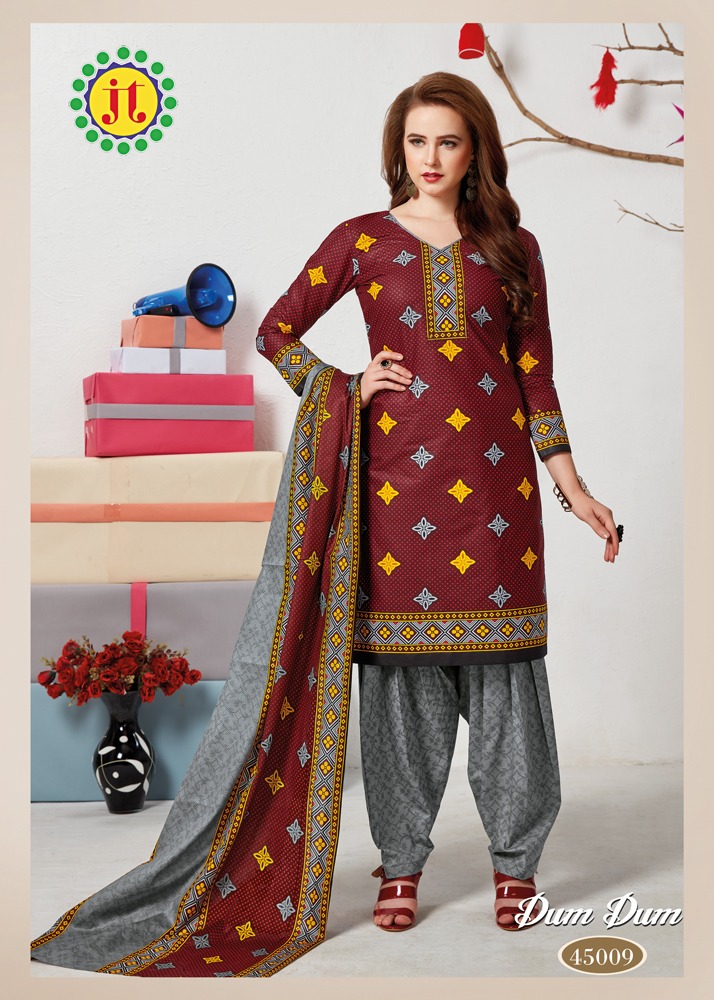 Dumdum Vol 45 By Jt Printed Cotton Dress Material Catalogue