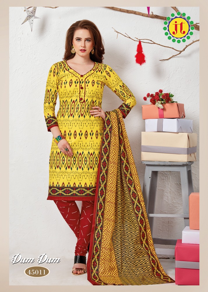 Dumdum Vol 45 By Jt Printed Cotton Dress Material Catalogue