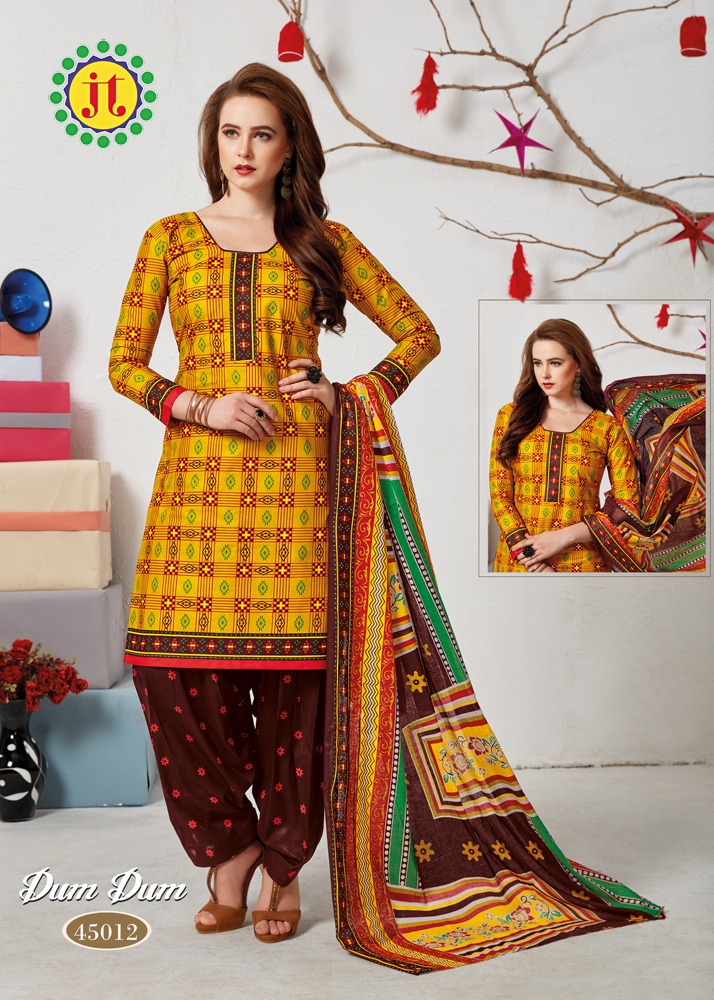 Dumdum Vol 45 By Jt Printed Cotton Dress Material Catalogue