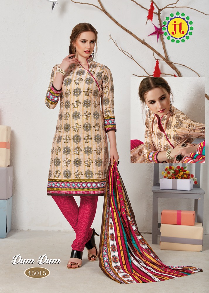 Dumdum Vol 45 By Jt Printed Cotton Dress Material Catalogue