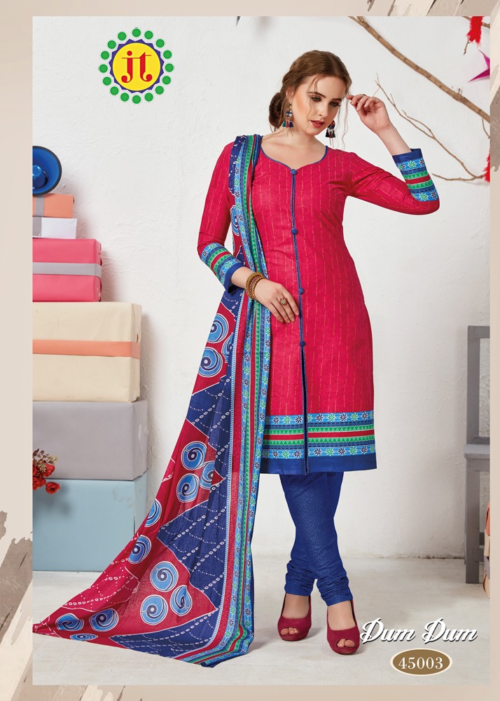 Dumdum Vol 45 By Jt Printed Cotton Dress Material Catalogue