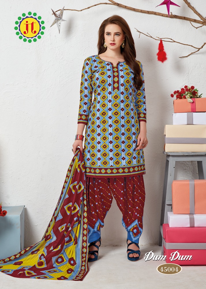 Dumdum Vol 45 By Jt Printed Cotton Dress Material Catalogue
