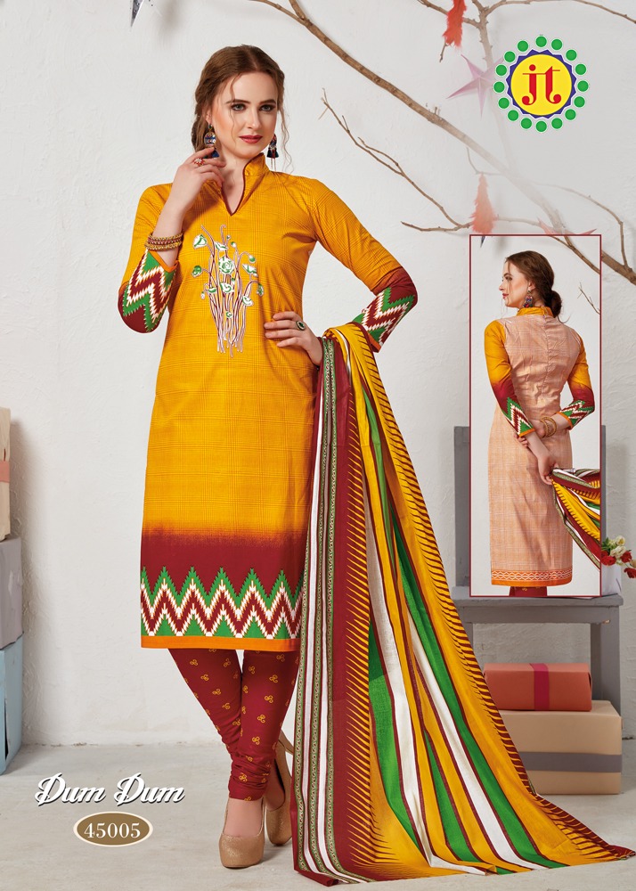 Dumdum Vol 45 By Jt Printed Cotton Dress Material Catalogue