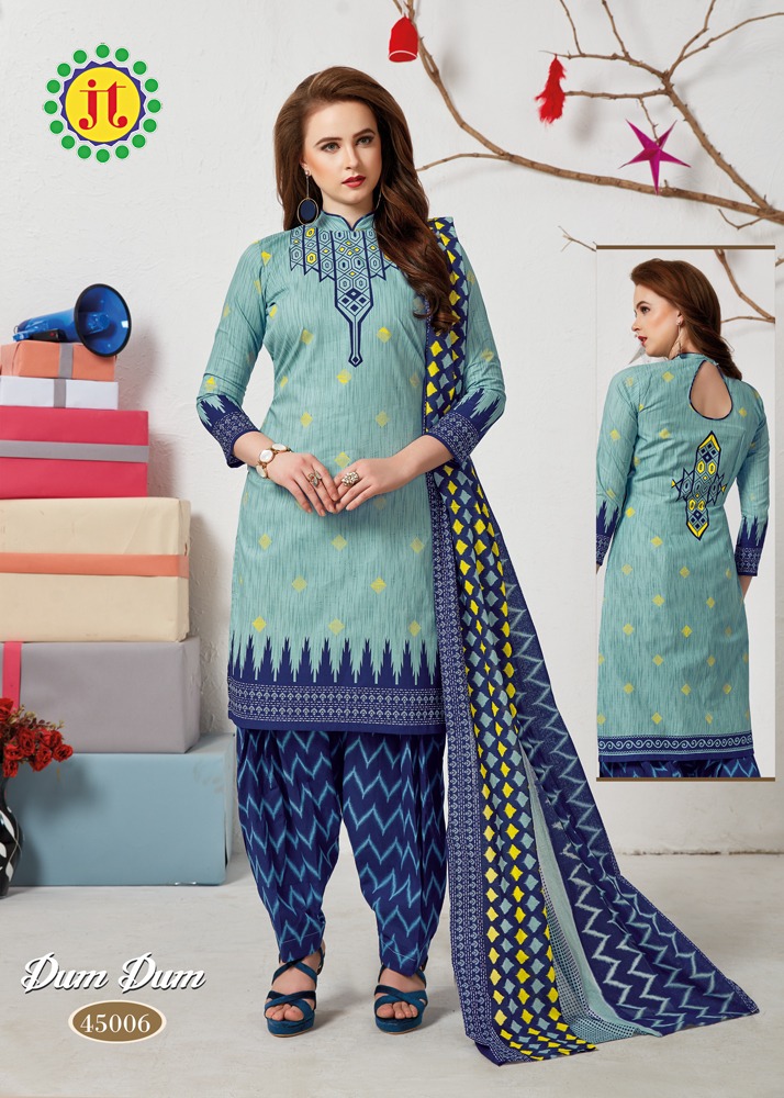 Dumdum Vol 45 By Jt Printed Cotton Dress Material Catalogue