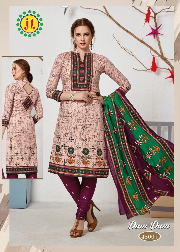 Dumdum Vol 45 By Jt Printed Cotton Dress Material Catalogue