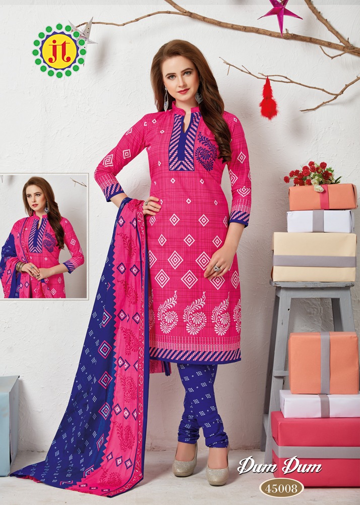 Dumdum Vol 45 By Jt Printed Cotton Dress Material Catalogue