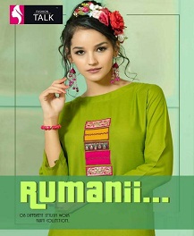 Rumani By Fashion Talk Designer Heavy Rayon Kurtis Catalogue