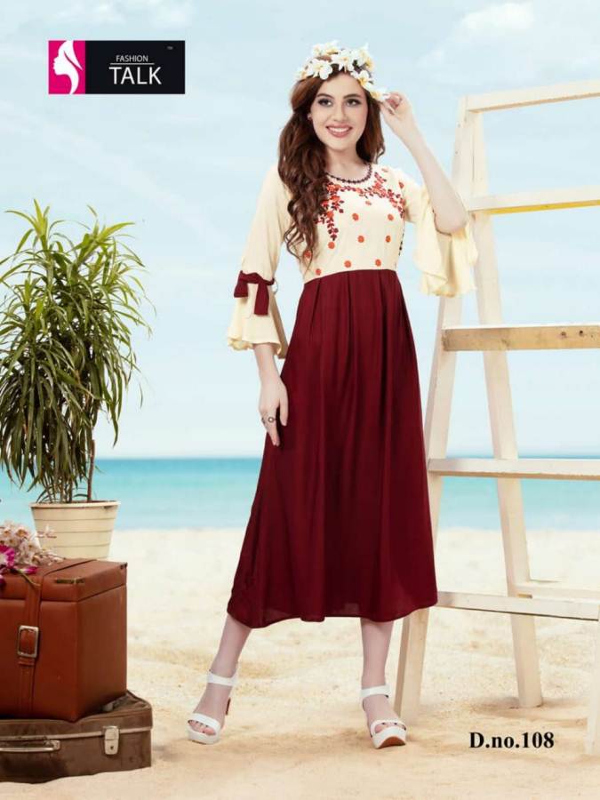 Swipee By Fashion Talk Heavy Rayon Running Wear Stylish Kurtis Collection
