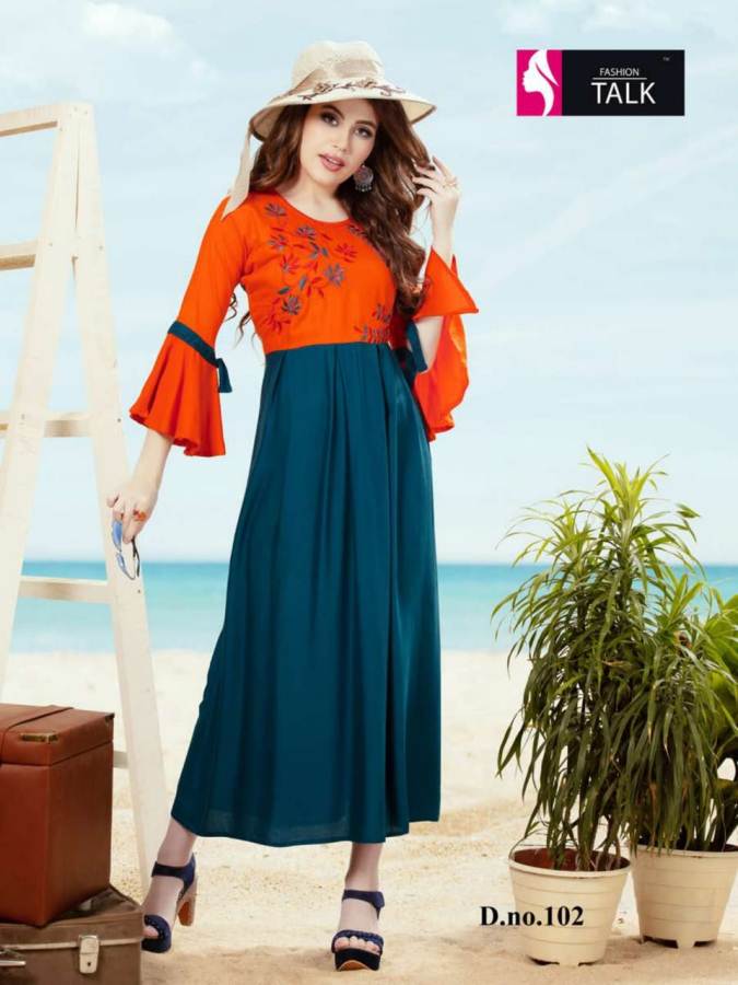 Swipee By Fashion Talk Heavy Rayon Running Wear Stylish Kurtis Collection