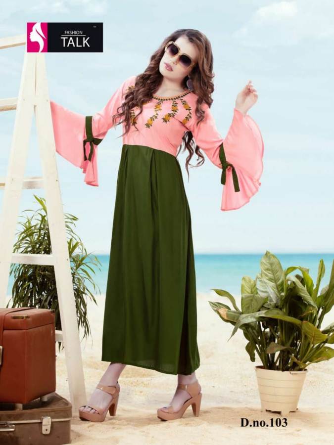 Swipee By Fashion Talk Heavy Rayon Running Wear Stylish Kurtis Collection